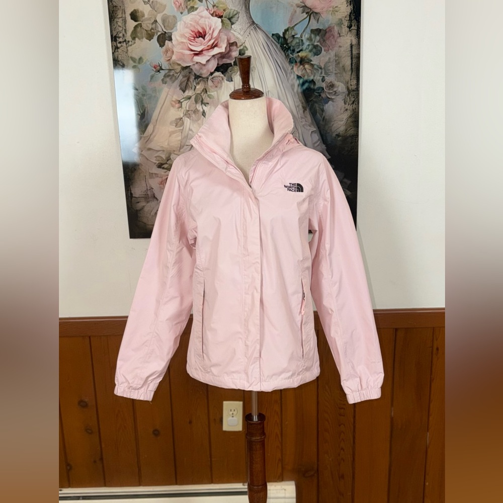 Super Nice The North Face Resolve Pale Pink Hooded Rain Jacket - Picture 2 of 7